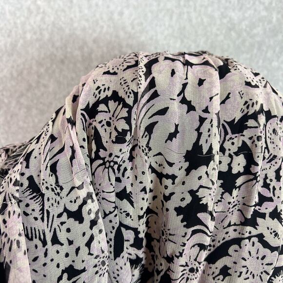 Anthropologie Floral Square Neck Smocked Short Sleeve Midi Dress Size Small - Picture 10 of 12